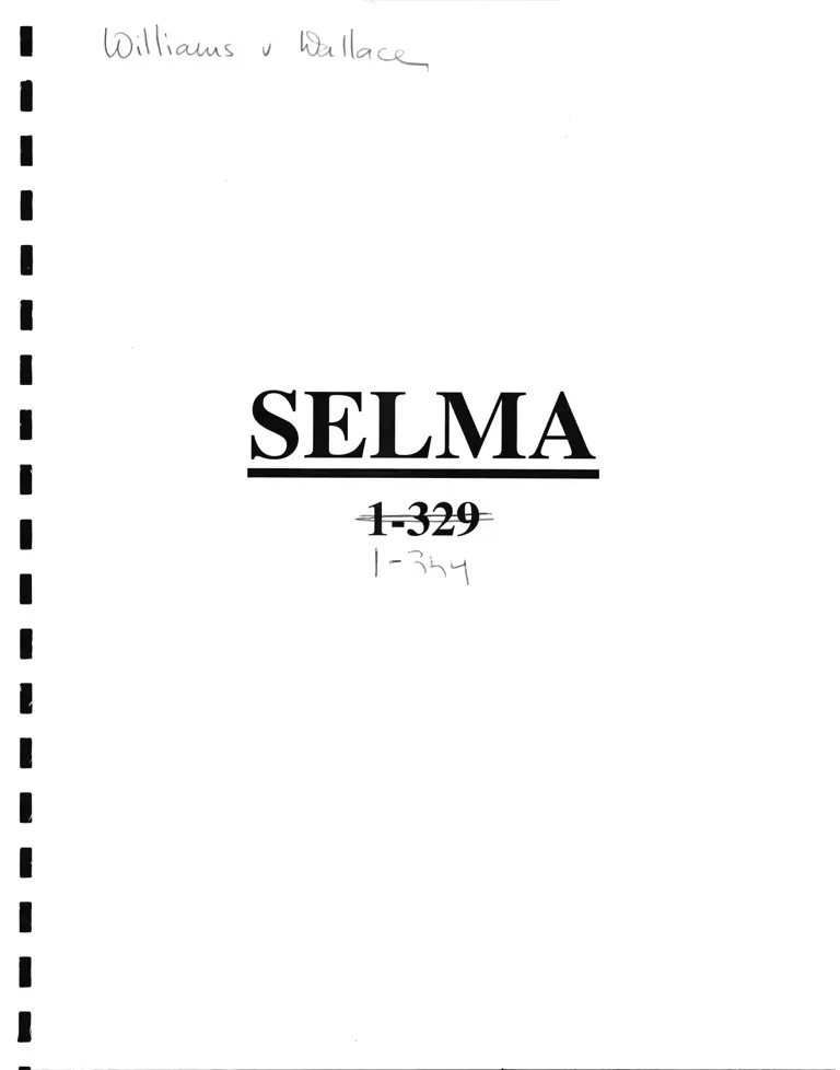 Williams v. Wallace Transcript of Record (Pages 1-355) preview