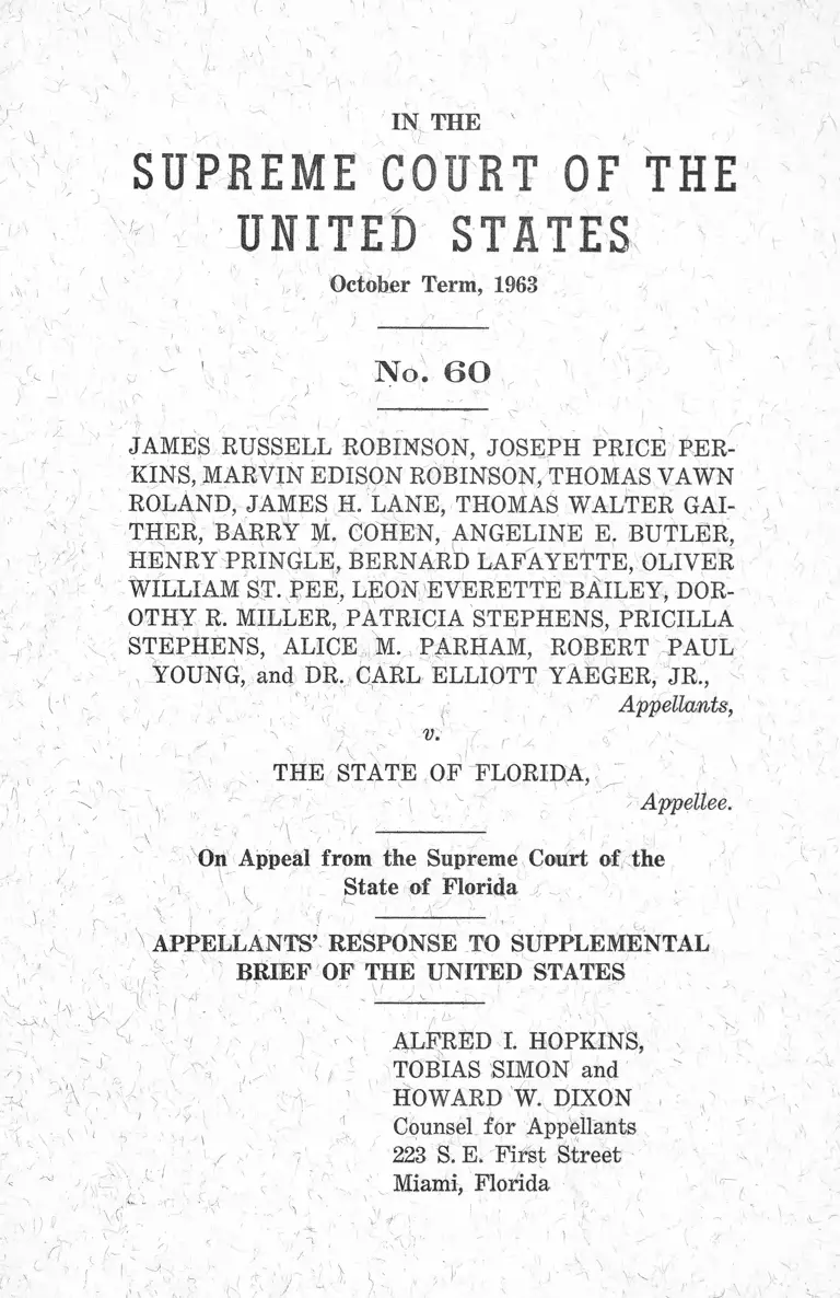 Robinson v FL Response Supplemental Brief preview