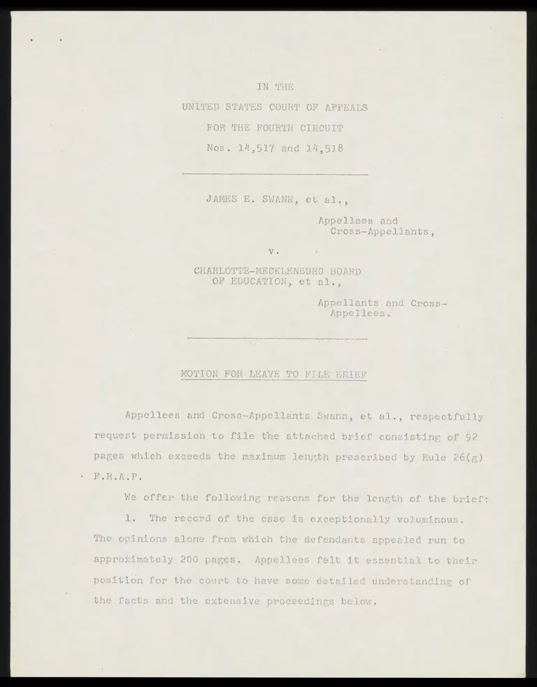 Motion for Leave to File Brief preview