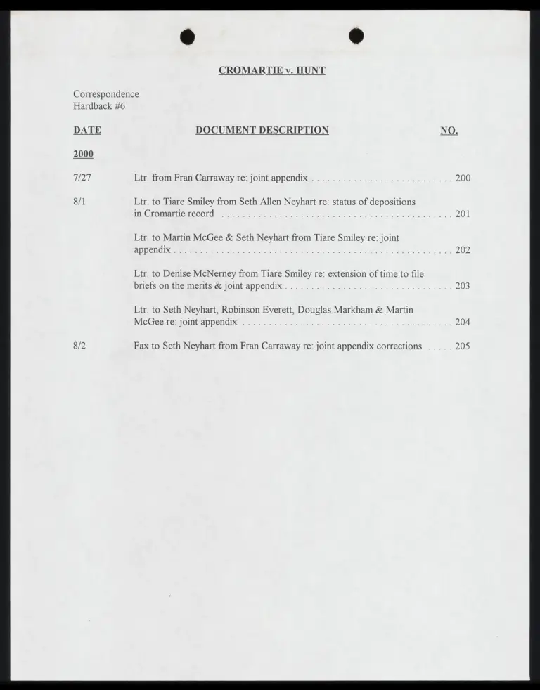 Index to Correspondence Hardback 6 preview
