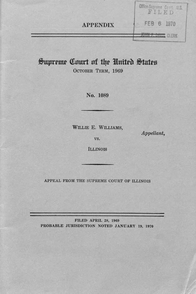 WIlliams v. Illinois Appendix preview