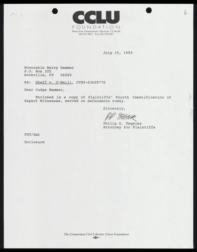 Notice of Disclosure of Expert Witnesses; Plaintiffs' Fourth Identification of Expert Witnesses Pursuant to Practice Book 220 (D) preview