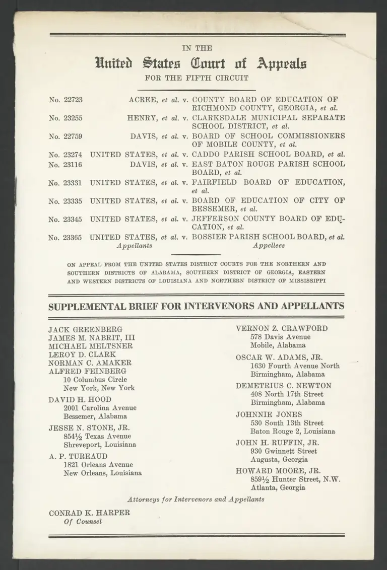 Supplemental Brief for Intervenors and Appellants preview