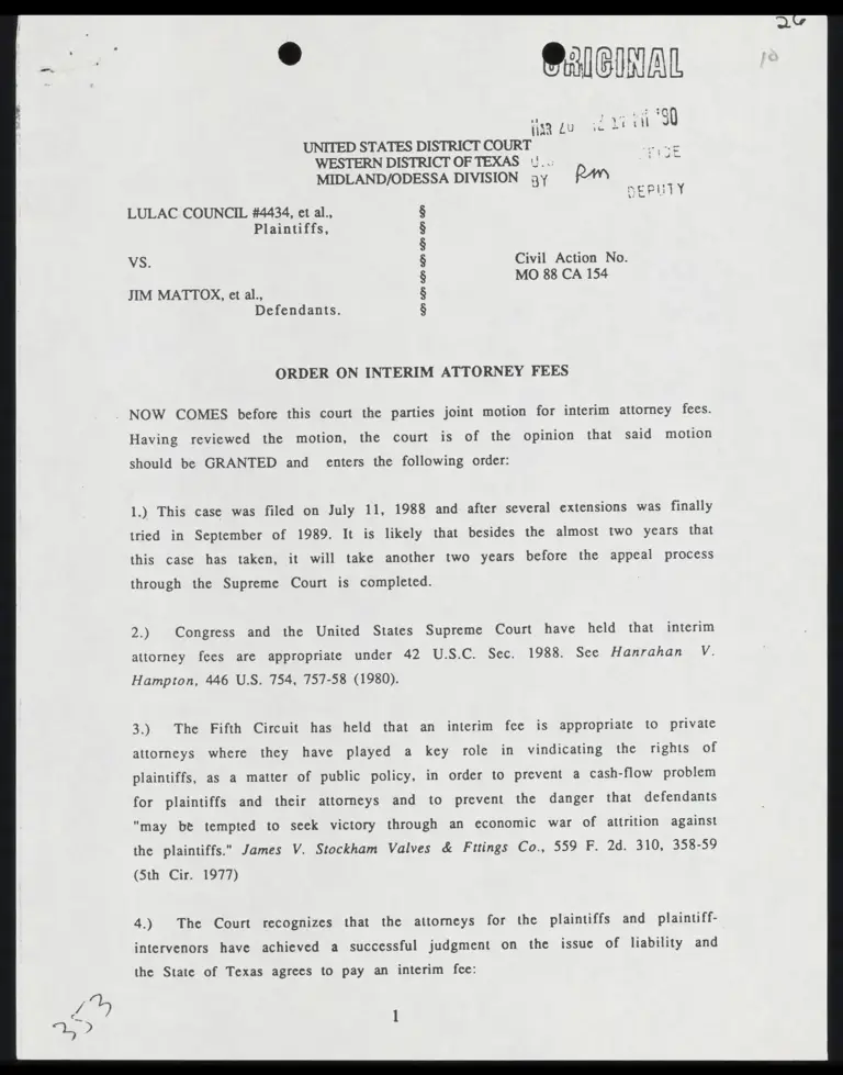 Order and Supplemental Order on Interim Attorney Fees preview