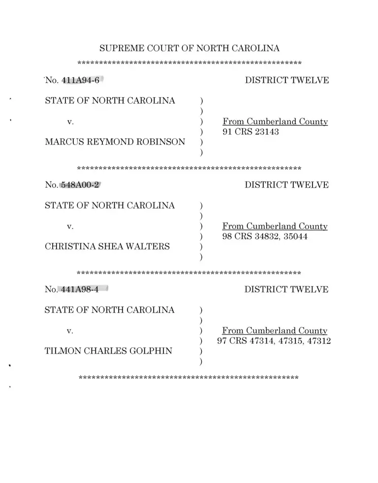 NC v Robinson Brief of Amicus Curiae preview