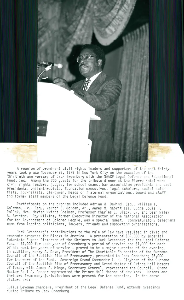 Chambers, Julius, 1977-1979, undated - 12 of 14 preview