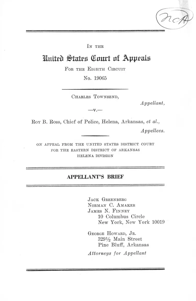 Townsend v. Ross Appellant's Brief preview