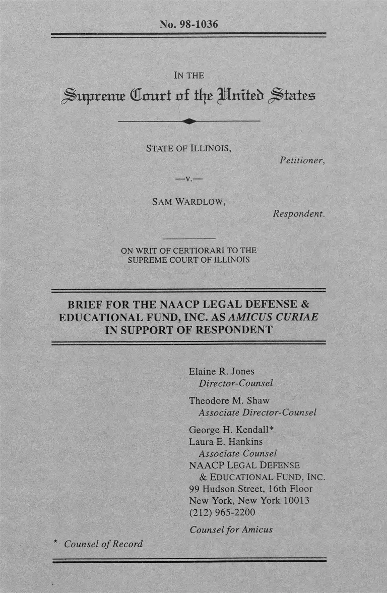 Illinois v. Wardlow Brief Amicus Curiae in Support of Respondent preview