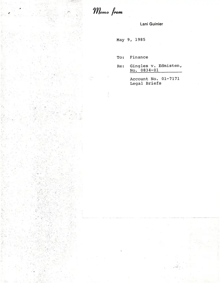 Correspondence from Guinier to Finance; Invoice; Envelope from Hamilton Graphics preview