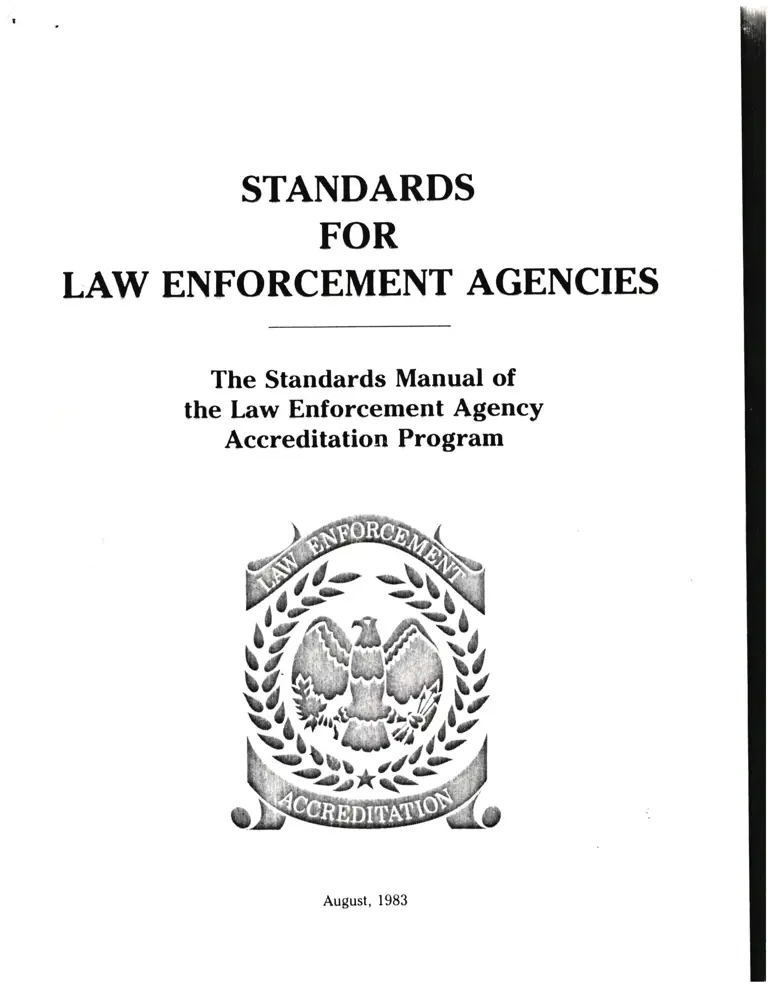 Standards for Law Enforcement Agencies - The Standards Manual of the Law Enforcement Agency Accreditation Program preview