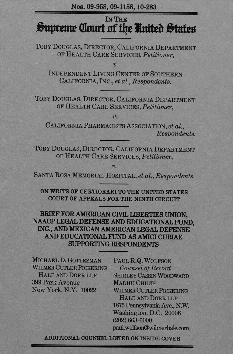 Douglas v. Southern California Independent Living Center Brief Amici Curiae preview