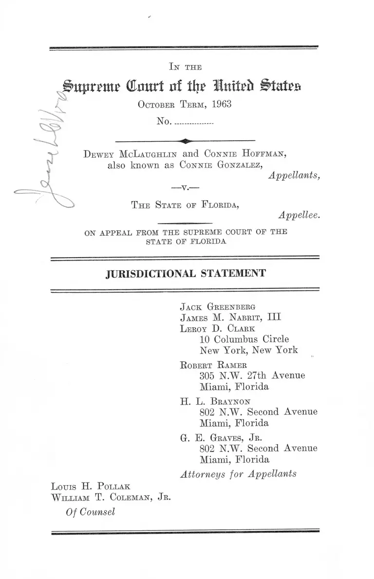 McLaughlin v. Florida Jurisdictional Statement preview