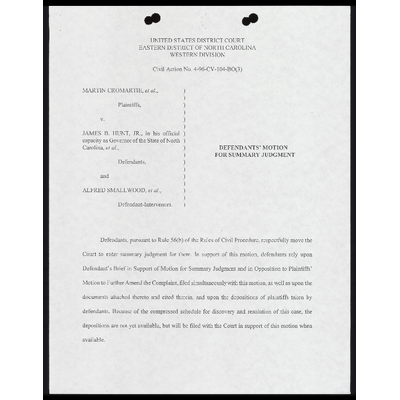 Defendants' Motion for Summary Judgment preview