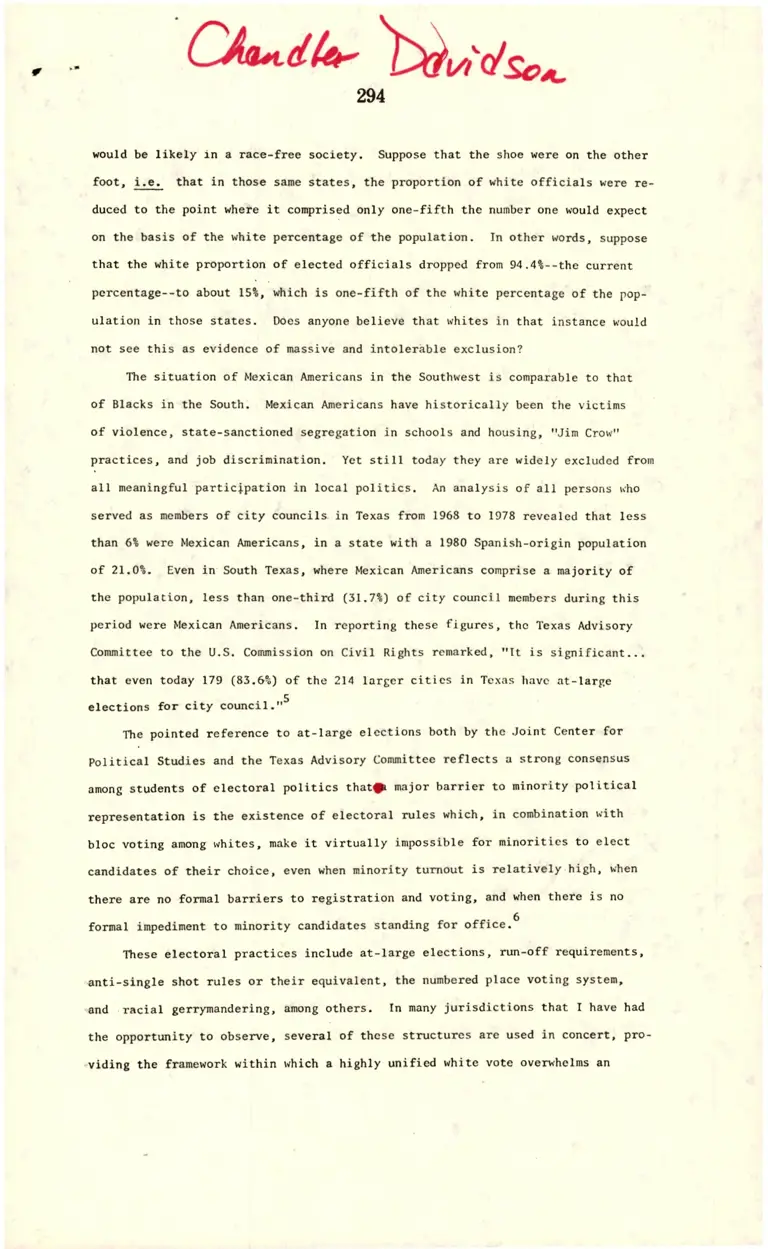 Legal Research on Chandler Davidson preview