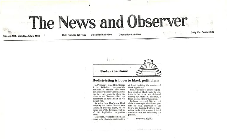 Redistricting is Boon to Black Politicians News Clipping preview