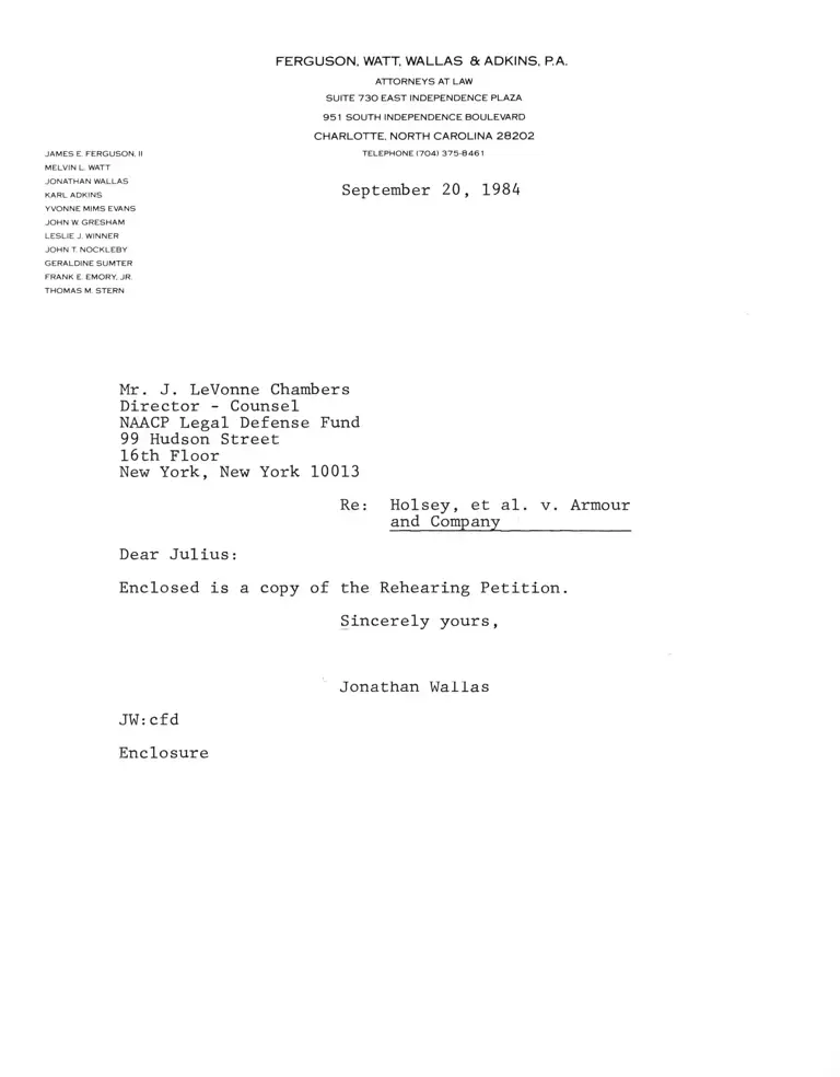 Holsey v. Armour & Company Brief for Appellees preview