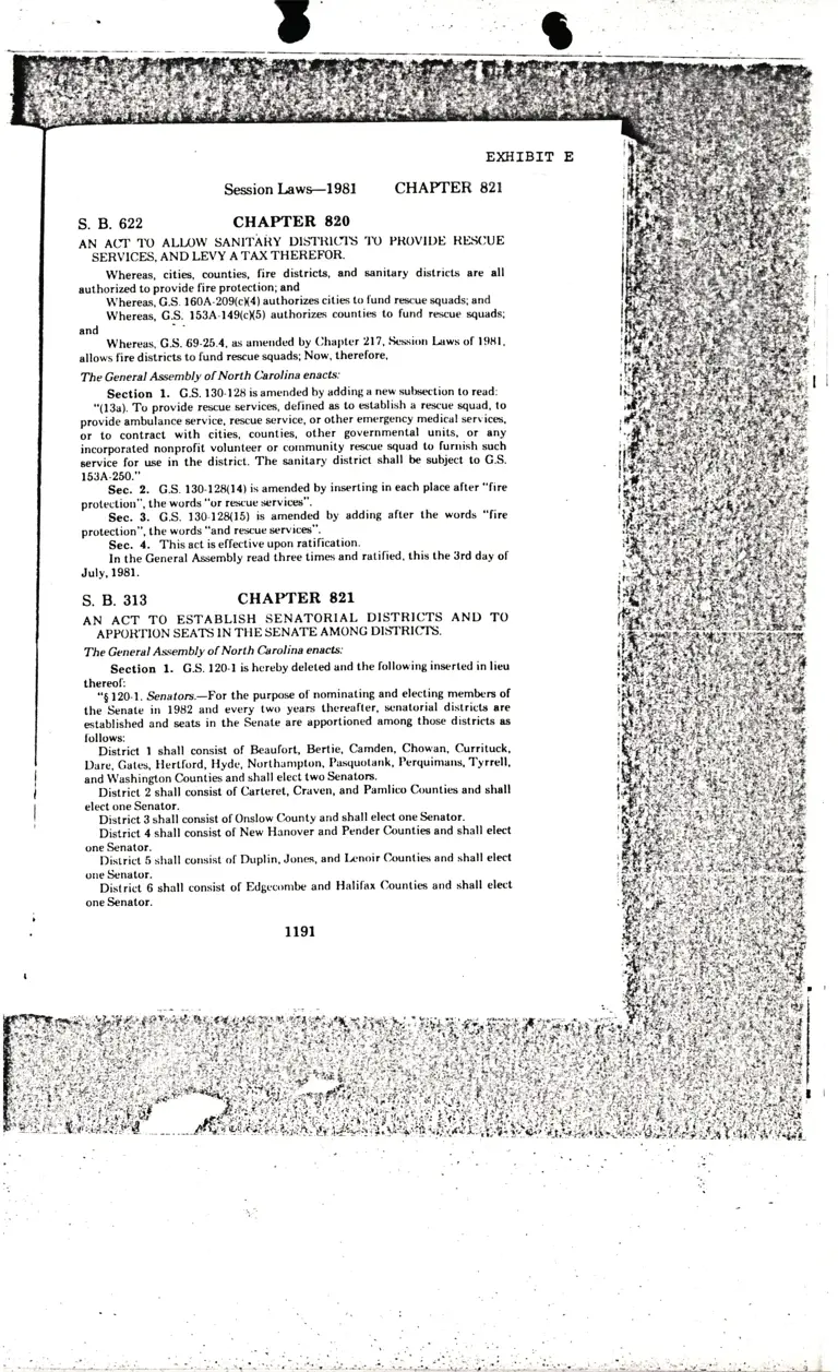 Legal Research on Session Laws - 1981, Chapter 820-821 preview