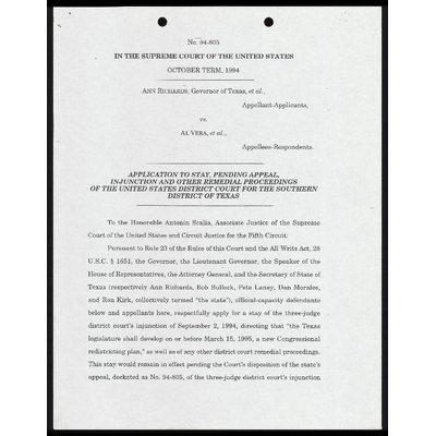Application to Stay, Pending Appeal, Injunction & Other Remedial Proceedings preview