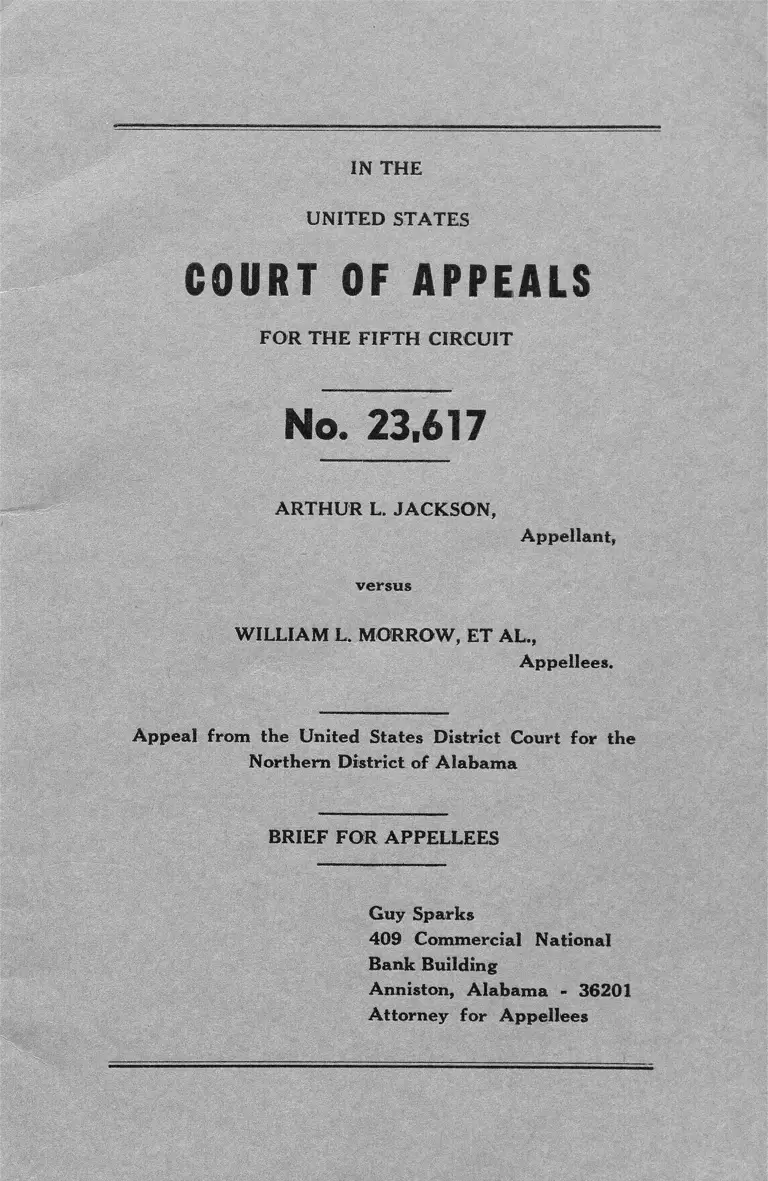 Jackson v. Morrow Brief for Appellees preview