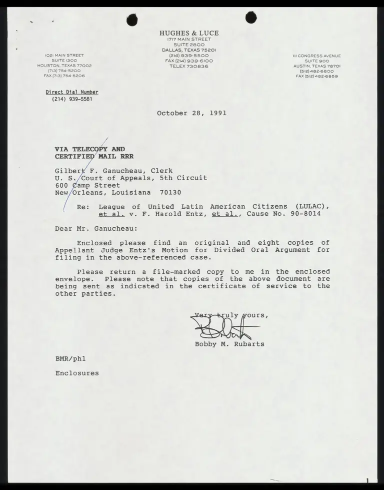 Appellant Judge Entz's Motion for Divided Oral Argument preview