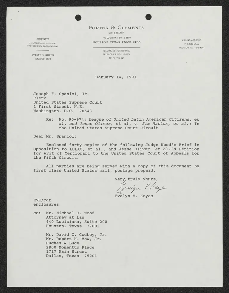 Judge Wood's Brief in Opposition to LULAC and Oliver's Petition for Writ of Certiorari preview