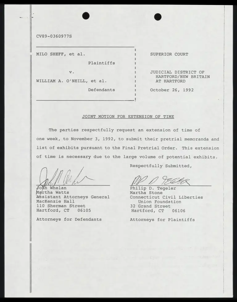 Joint Motion for Extension of Time preview
