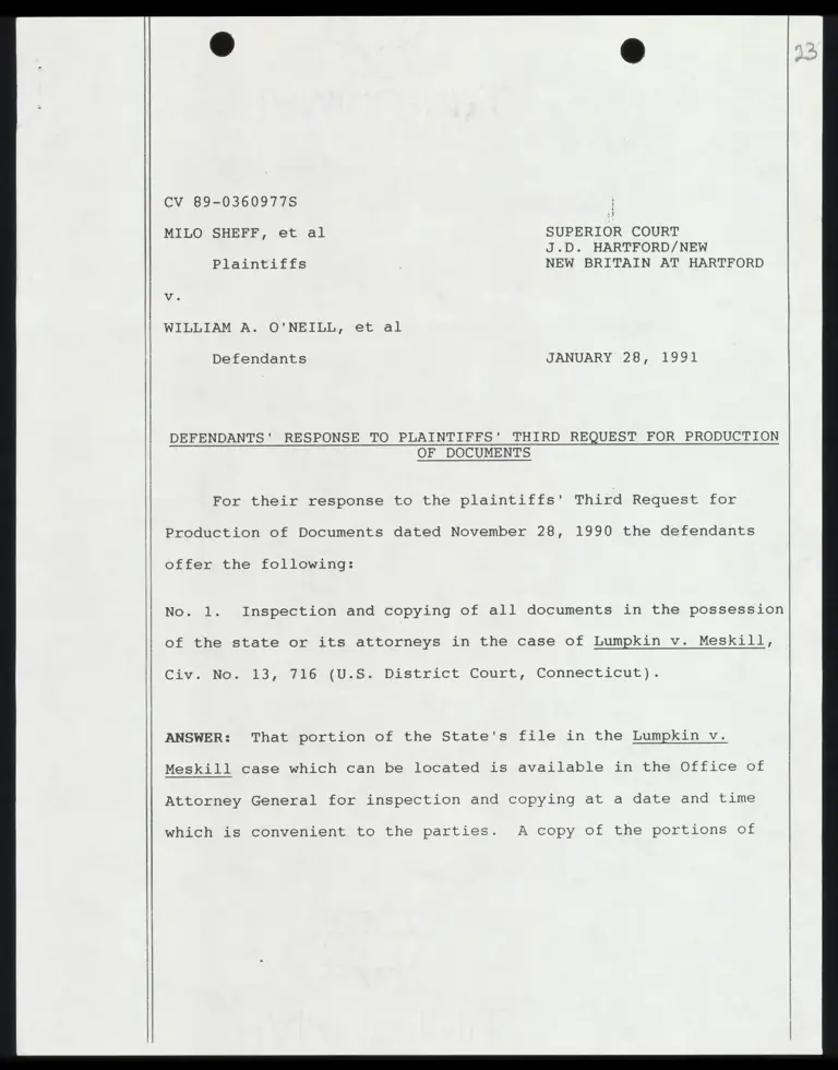 Defendants' Response to Plaintiffs' Third Request for Production of Documents preview