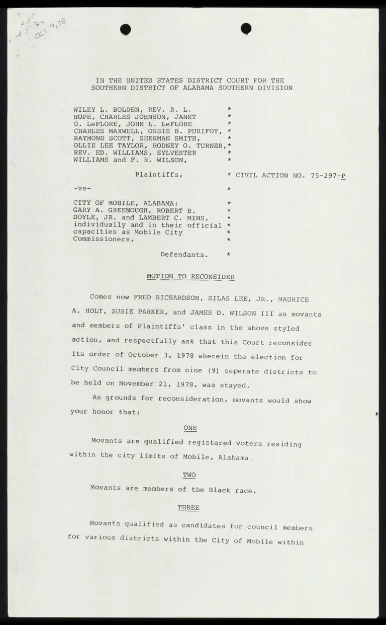 Motion to Reconsider preview