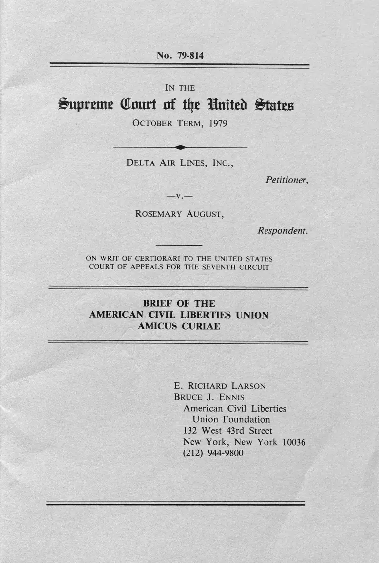 Delta Air Lines, Inc. v. August Brief Amicus Curiae preview