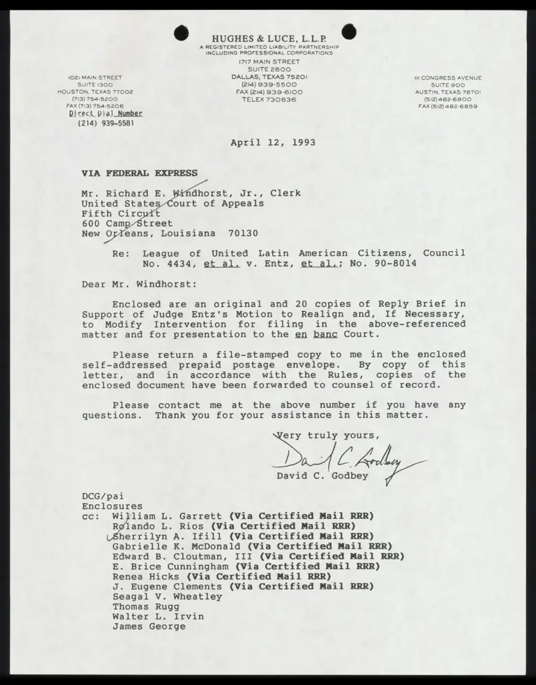 Reply in Support of Motion to Realign and, If Necessary, to Modify Intervention of Defendant-Appellant Judge Entz preview