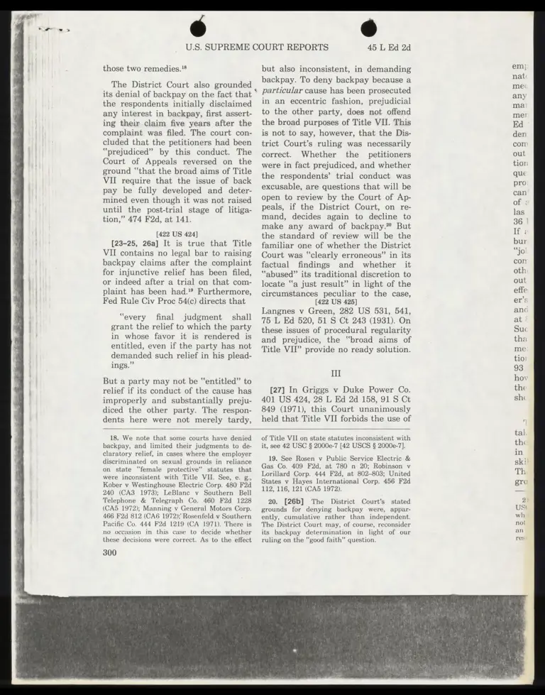 Albemarle Paper Co. v. Moody Court Opinion preview