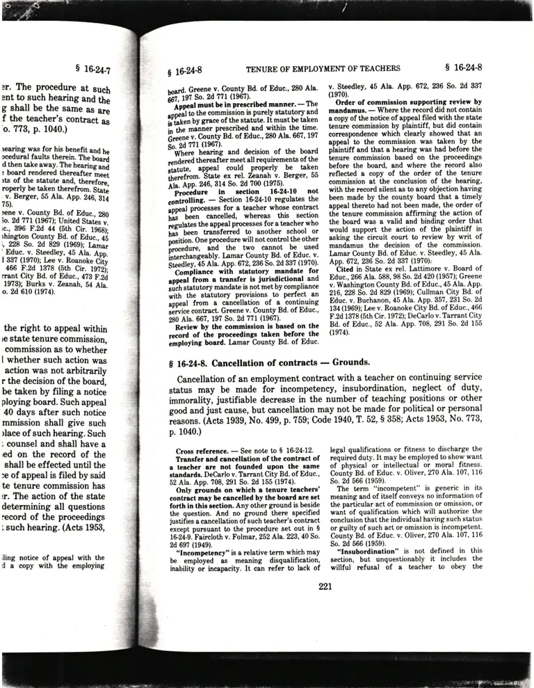 Legal Research on Tenure of Employment of Teachers preview