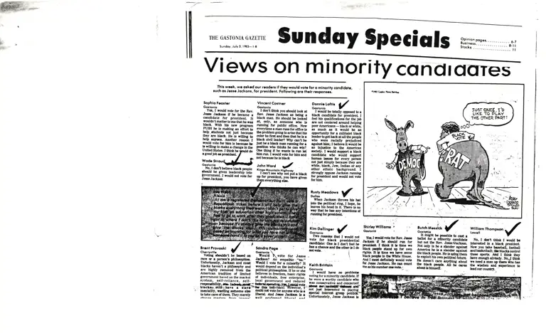 Views on Minority Candidates News Clipping preview