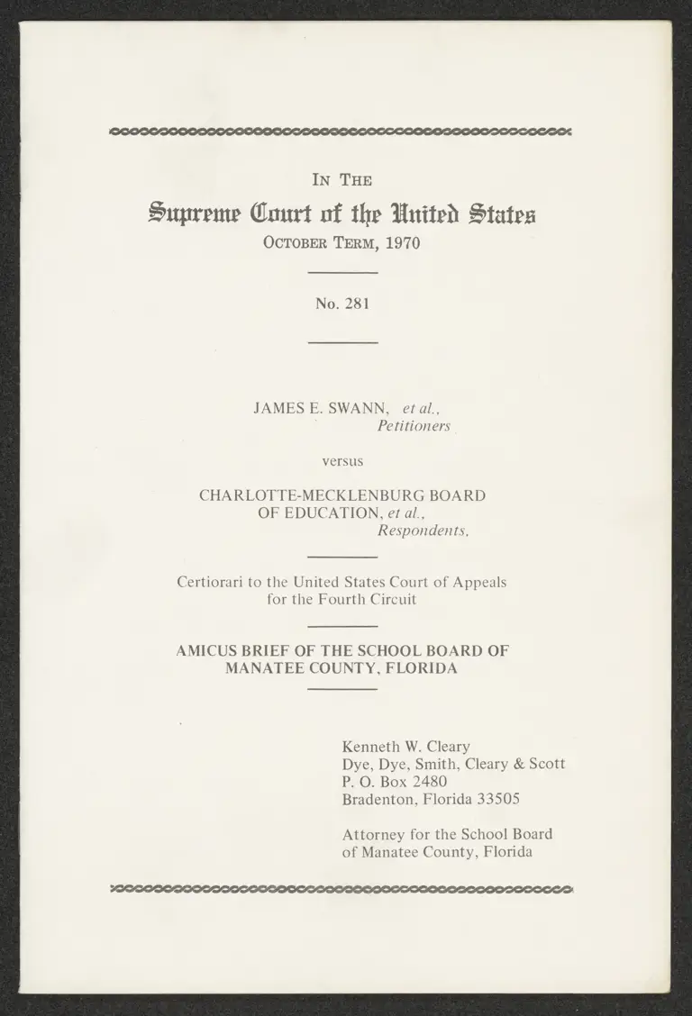 Amicus Brief of the School Board of Manatee County, Florida preview