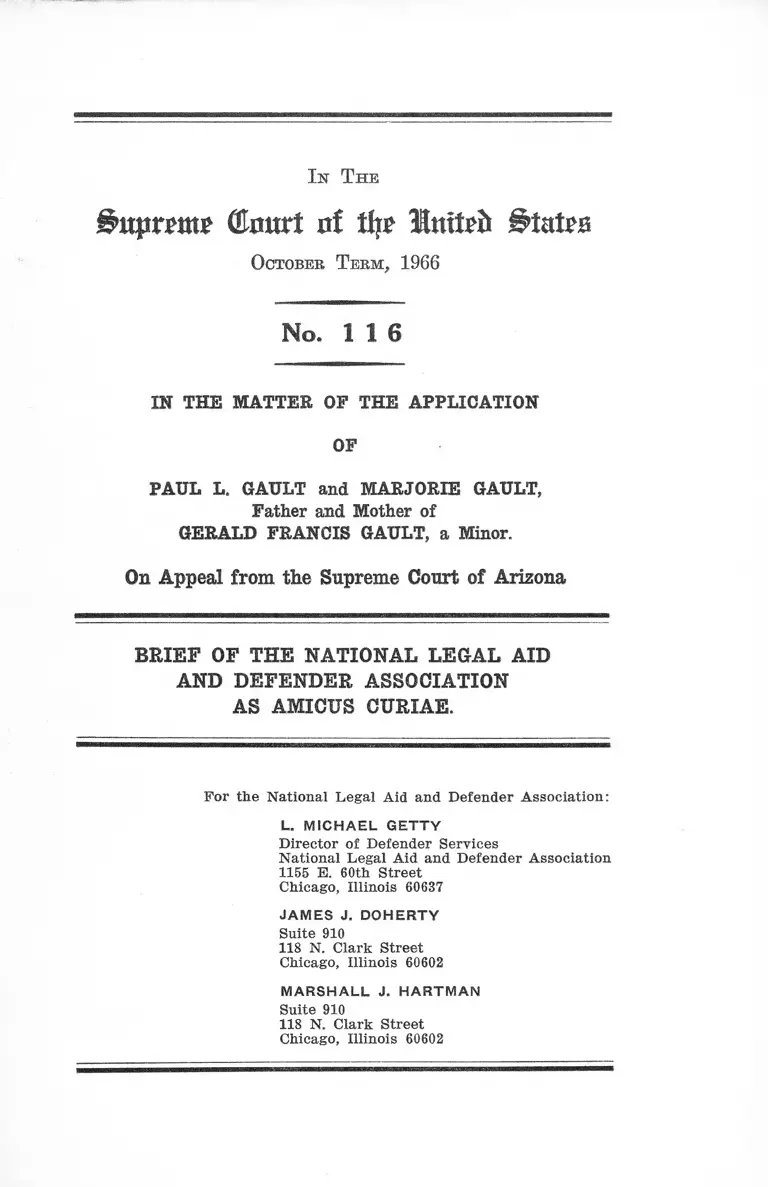 In Re Paul L. Gault Brief Amicus Curiae preview