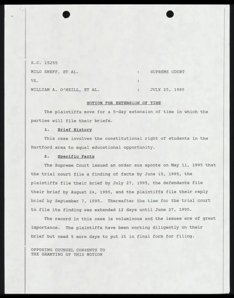 Motion for Extension of Time preview