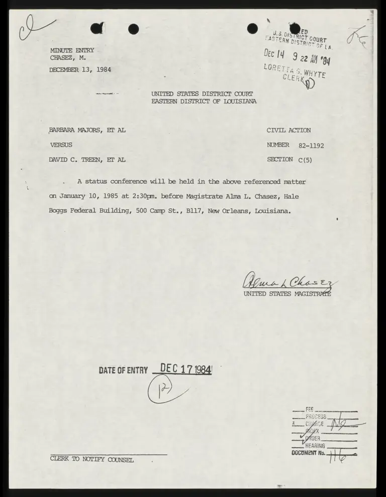 Minute Entry preview