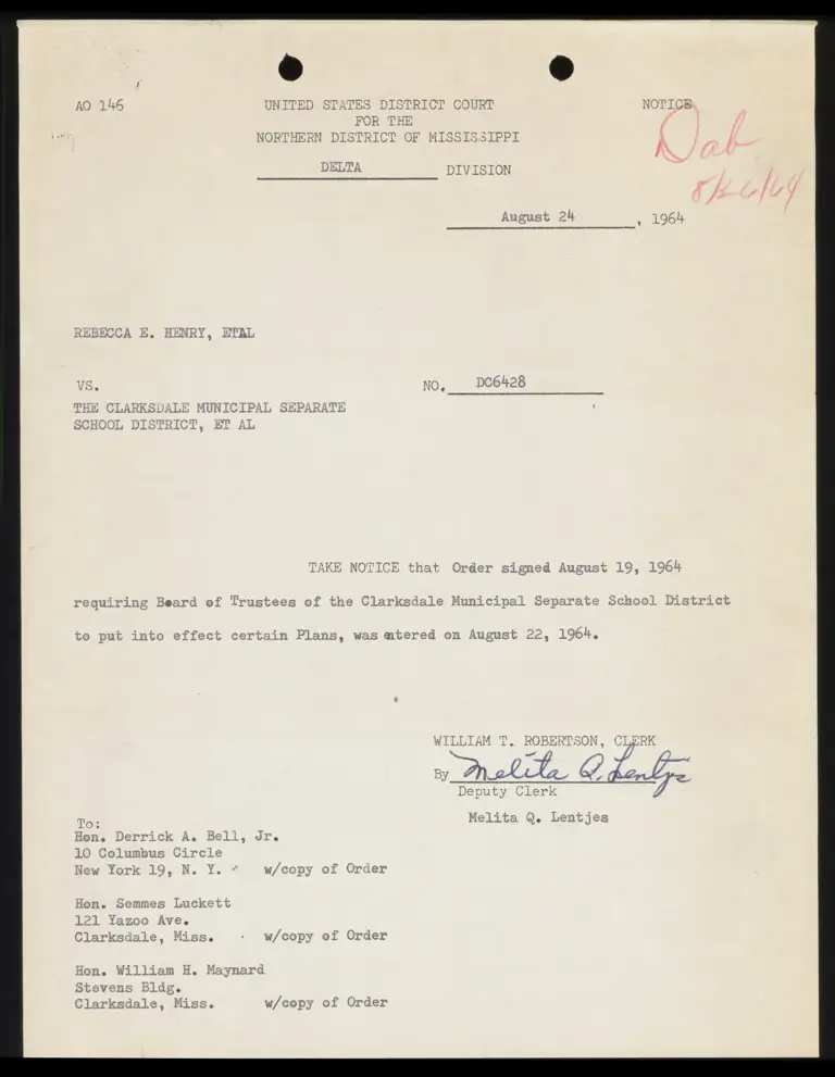 Notice of Order Signing Plan into Effect preview