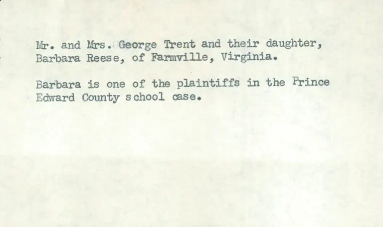 Prince Edward County, Virginia Plaintiffs, undated - 9 of 12 (supplement) preview