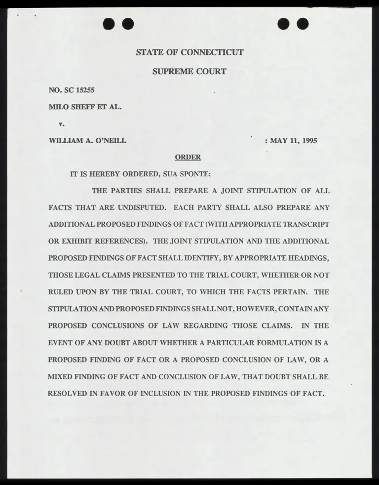 Order for Joint Stipulation preview
