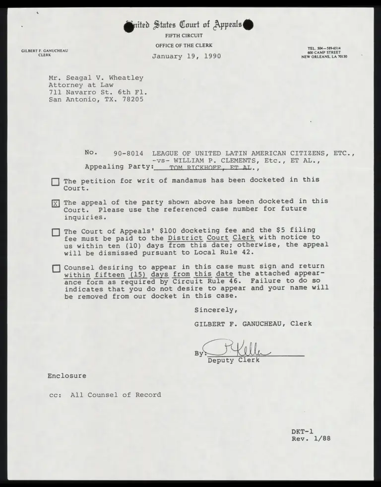 Form for Appearance of Counsel preview