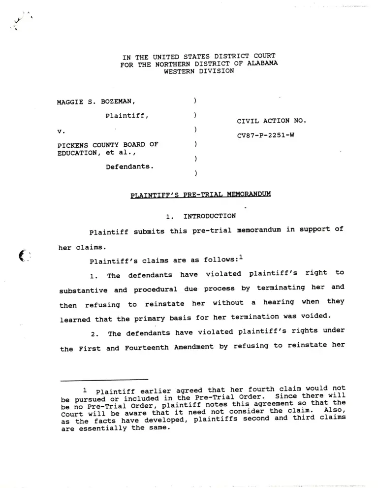 Pickens Board of Education Court Documents; Correspondences; Minutes (Redacted) preview