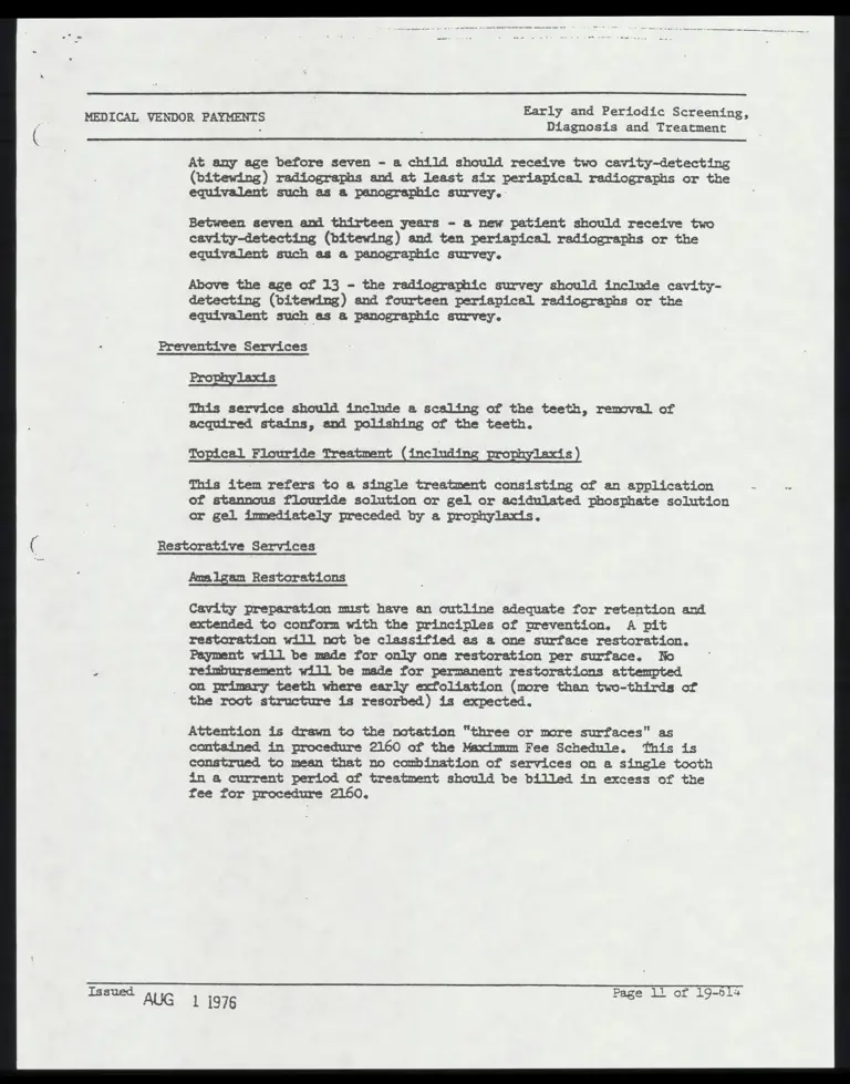 Early and Periodic Screening Diagnosis and Treatment - Medical Vendor Payments (Reissue) preview
