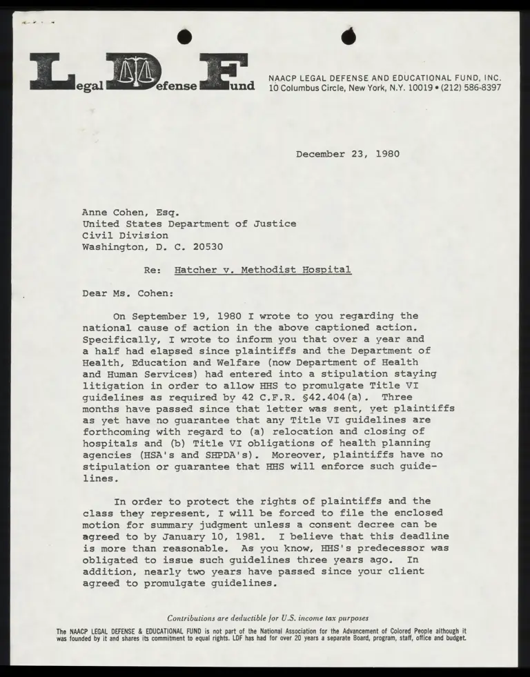 Correspondence from Lief to Cohen Re: National Cause of Action preview
