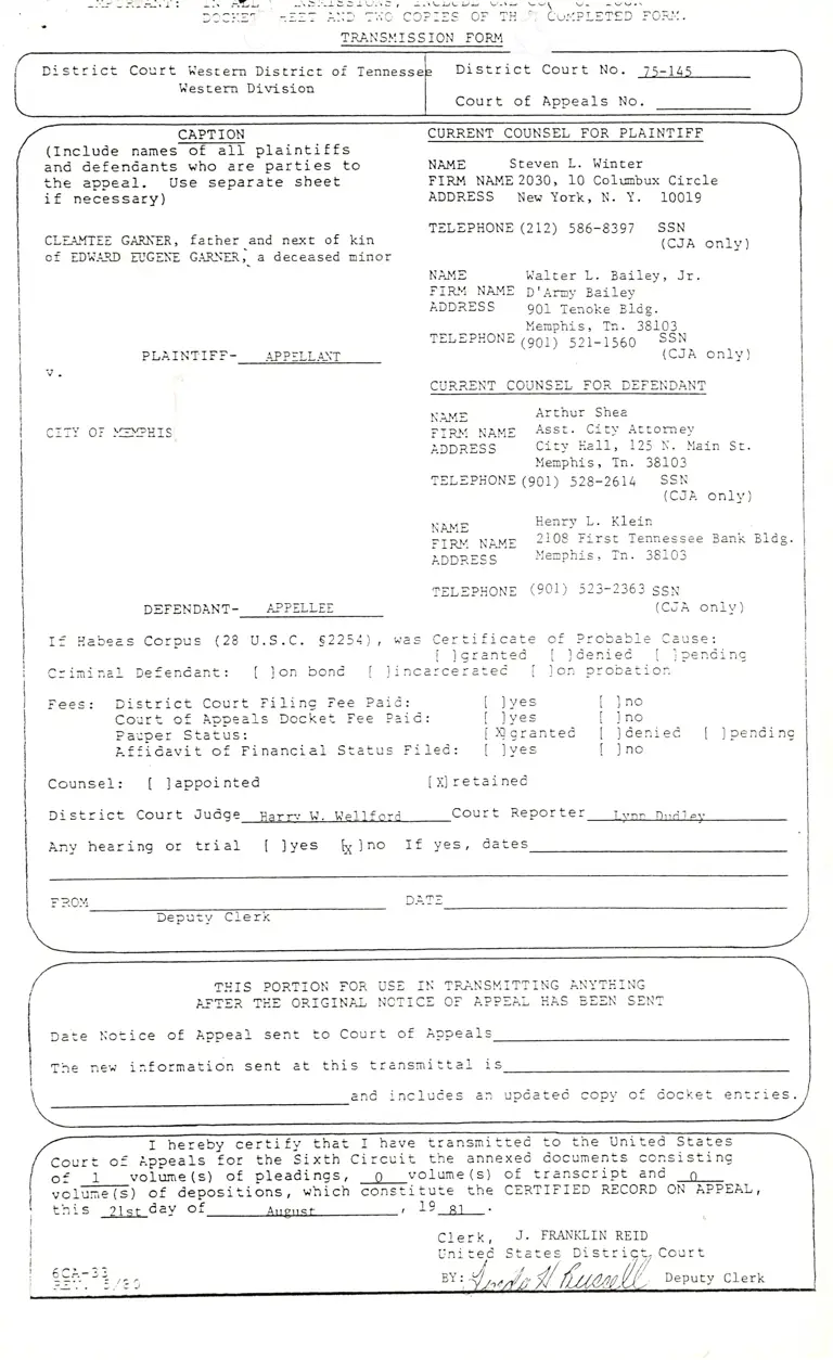 Transmission Form preview
