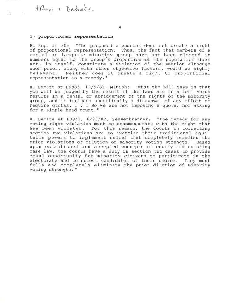 Legal Research on House of Representatives Debate 1 preview