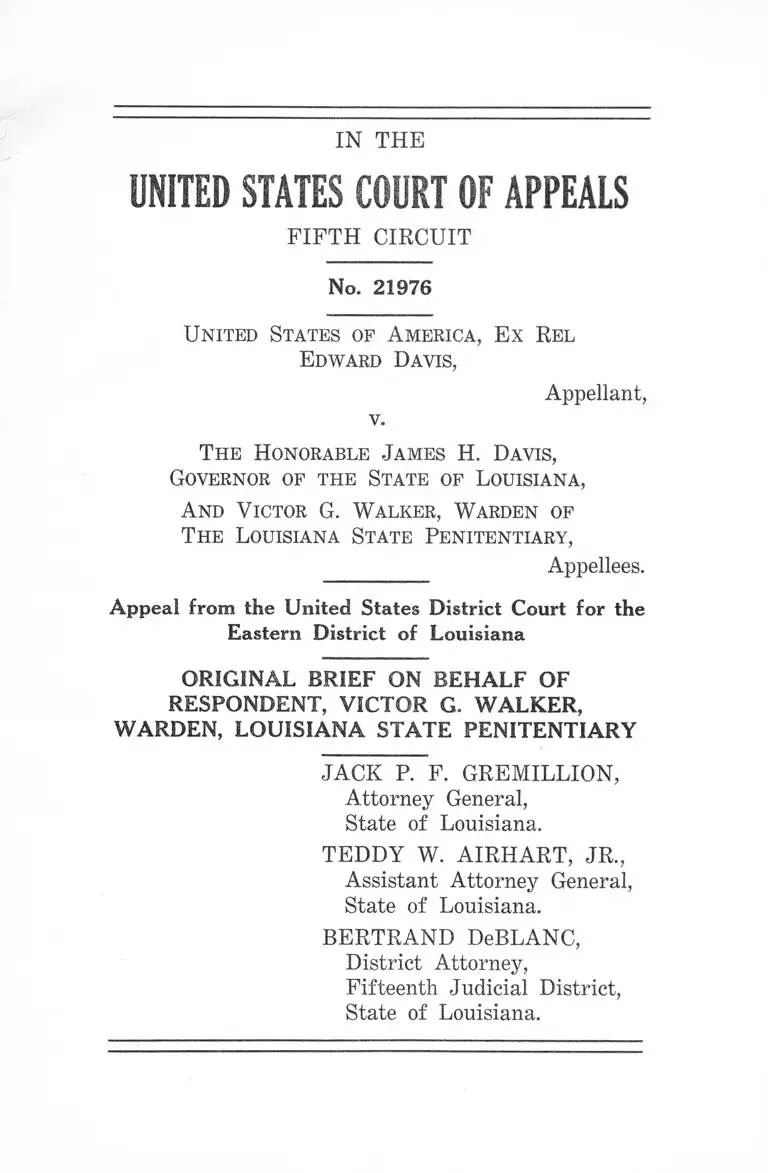 United States v. Walker Original Brief on Behalf of Respondent Victor G. Walker preview