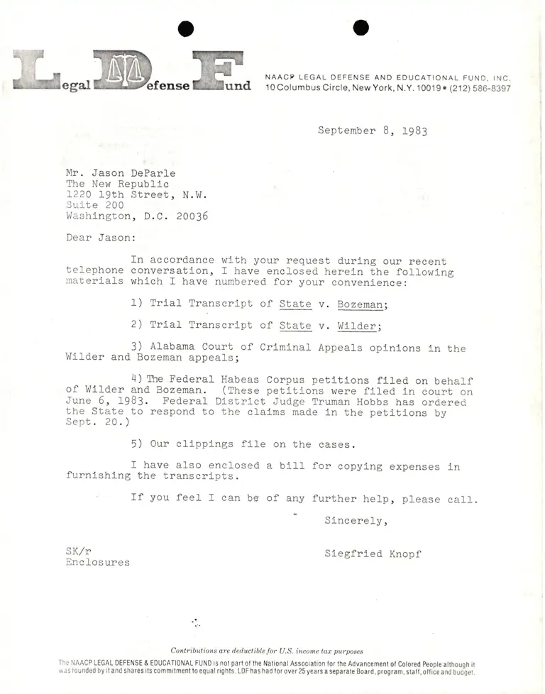 Correspondence from Lani Guinier to Jason DeParle (The New Republic) preview
