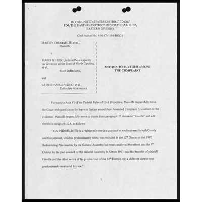Motion to Further Amend the Complaint preview