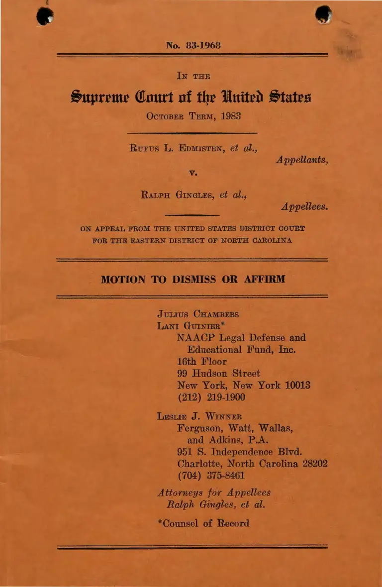 Motion to Dismiss or Affirm preview